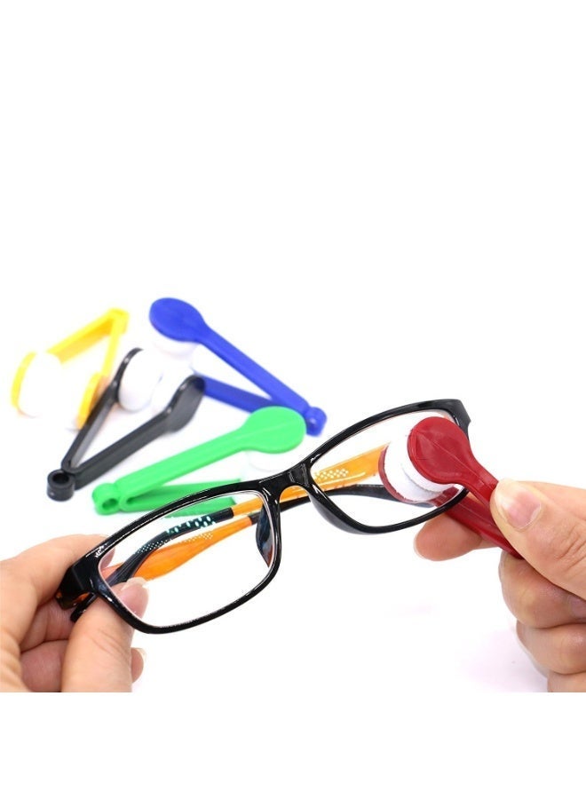 5Pcs Microfiber Eyewear Cleaner with Soft Bristle Brush – Small Portable Lens Cleaning Tool for Glasses, Sunglasses, Spectacles – Multicolour - Image 3